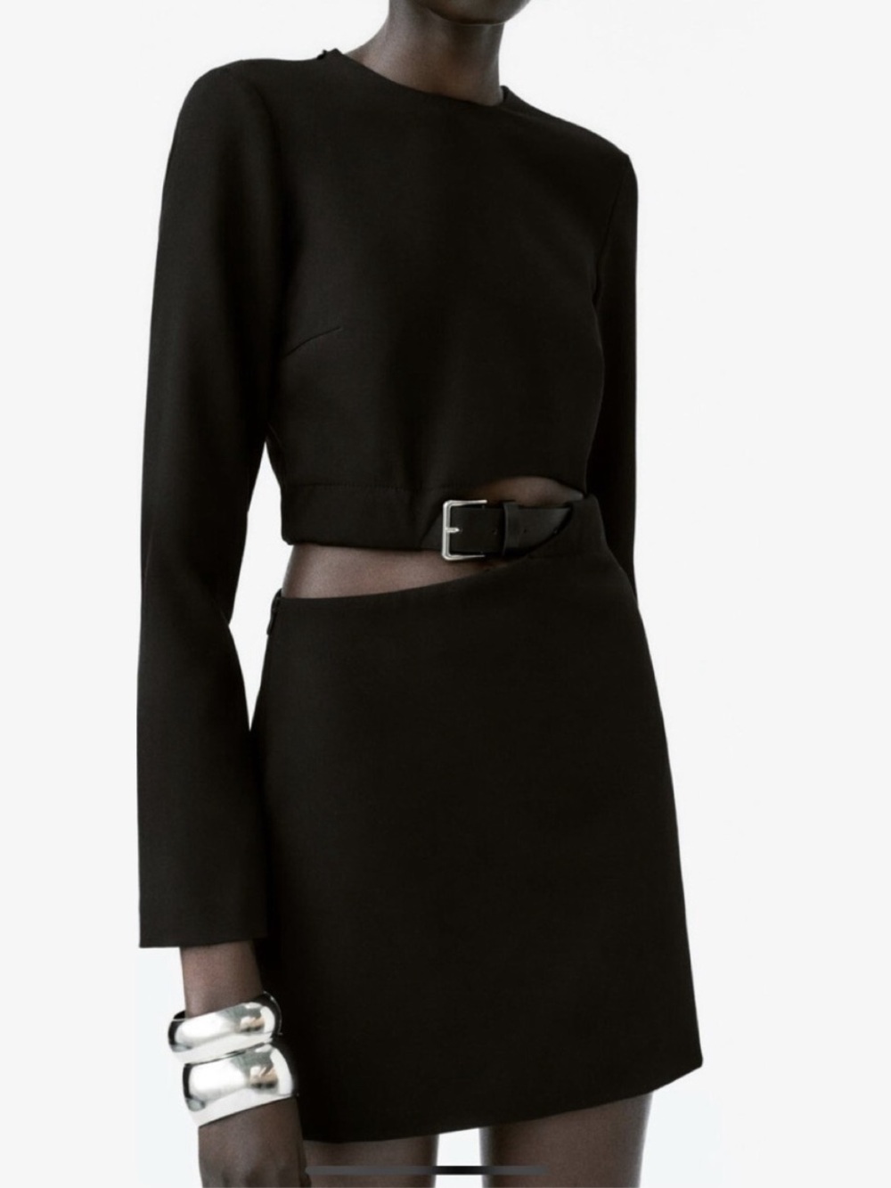 Zara Belted Dress Cut Out NWT Spring Summer Elegant Evening Party Birthday